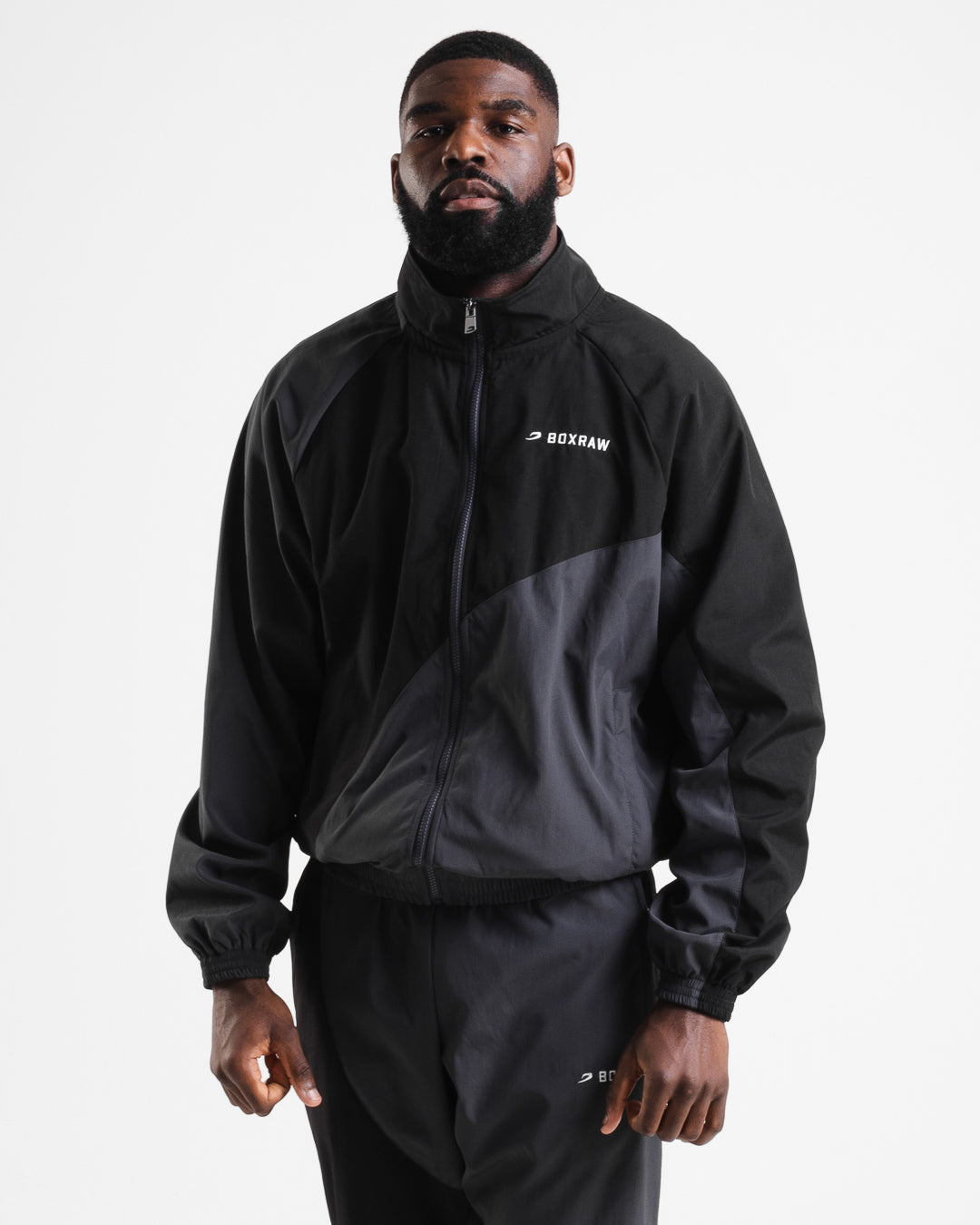 Williams Boxing Tracksuit Jacket - Black/Charcoal | BOXRAW