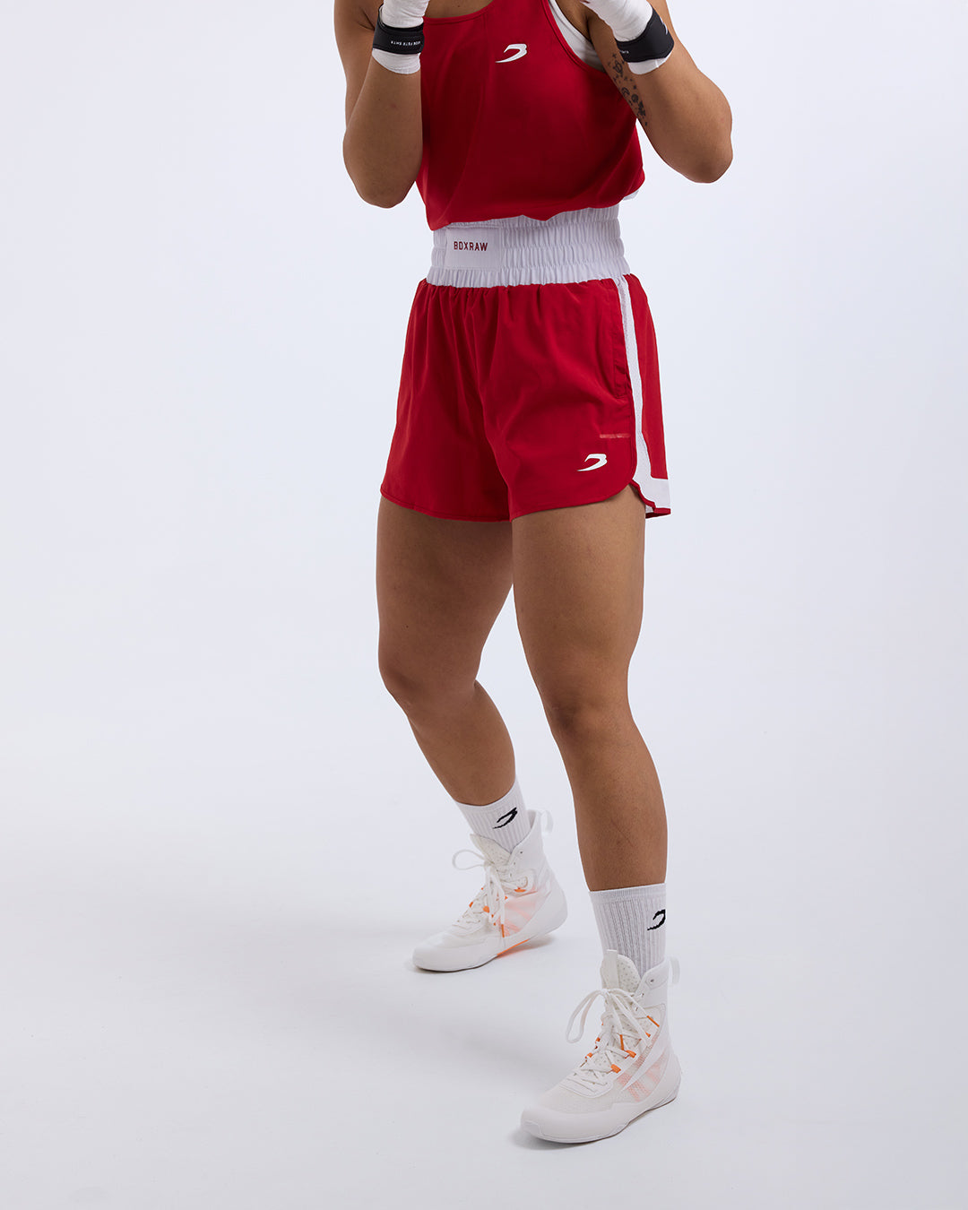 Stevenson Shorts 2.0 - Red/White | Women's Amateur Boxing Shorts