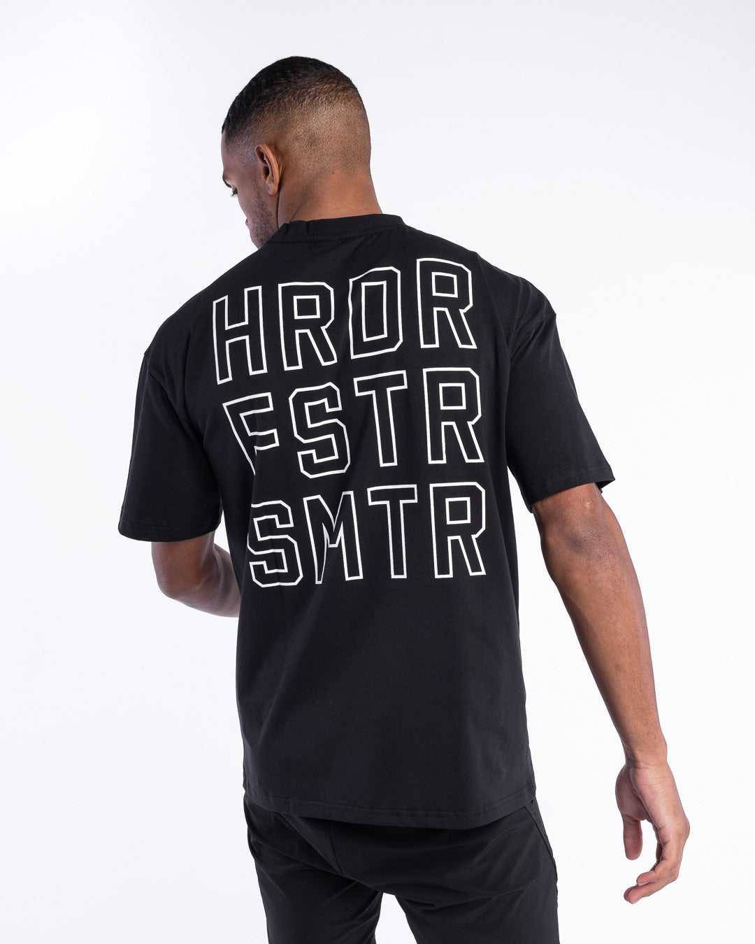 HRDR FSTR SMTR Oversized T-Shirt - Black | BOXRAW