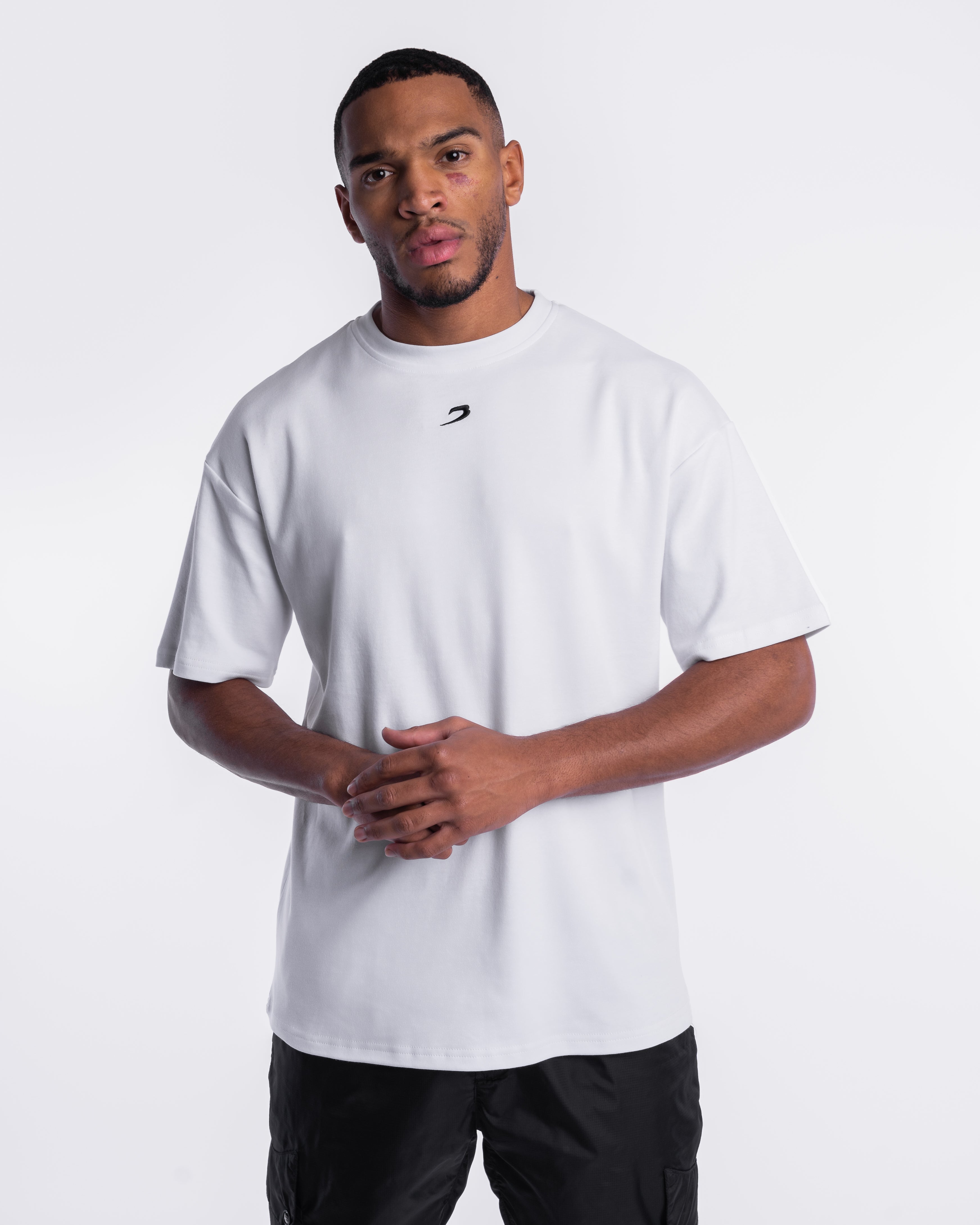 Johnson Oversized Strike T-Shirt - White | BOXRAW