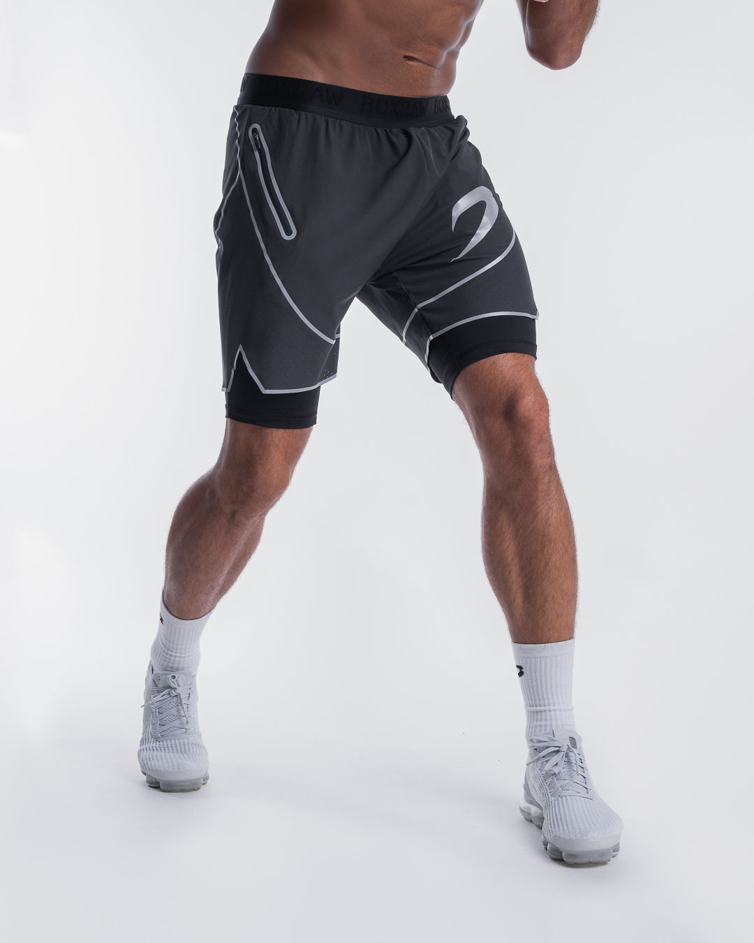- BOXRAW Shorts Charcoal 2-in-1 Wilde |