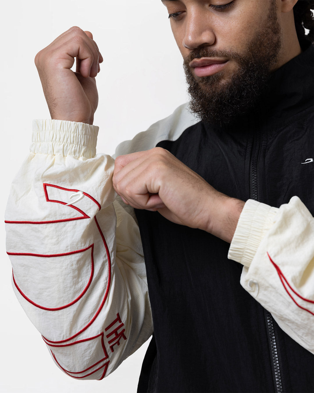 Ring x BOXRAW Track Jacket - Black/Beige