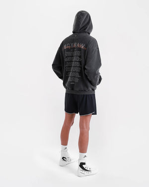 Poetry In Motion Oversized Hoodie - Washed Black