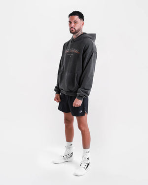 Poetry In Motion Oversized Hoodie - Washed Black
