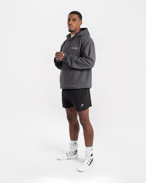 We Don't Play Boxing Oversized Hoodie - Grey/Pink