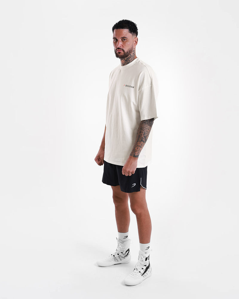 We Don't Play Boxing Oversized T-Shirt - White/Pink