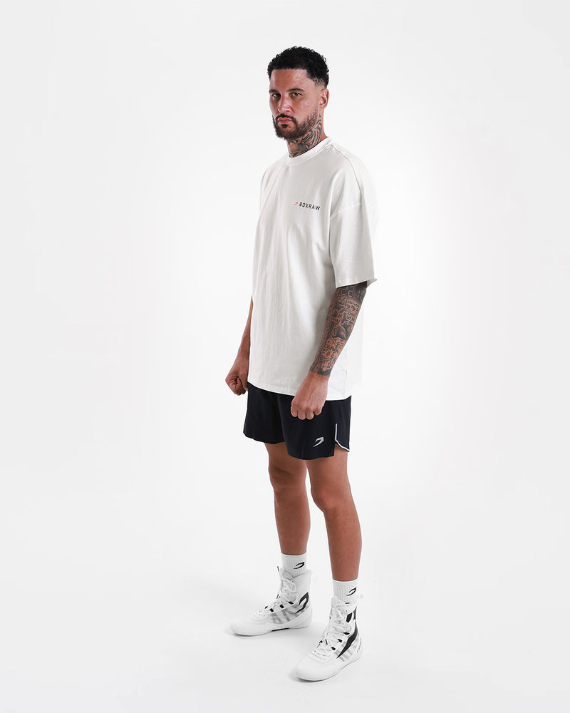 We Don't Play Boxing Oversized T-Shirt - White/Pink