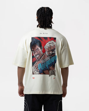Ring x BOXRAW Manny Pacquiao Oversized T-Shirt - Stone Beige