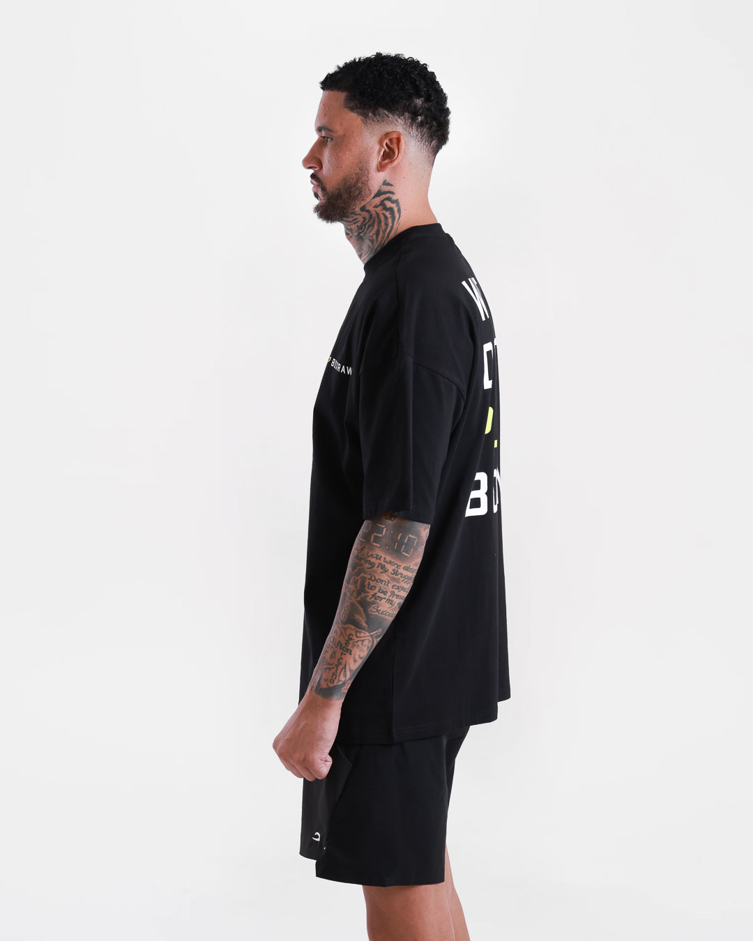 We Don't Play Boxing Oversized T-Shirt - Black/Yellow