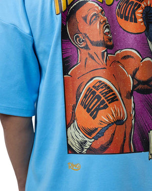 Ring x BOXRAW Roy Jones Jr Oversized T-Shirt - Sky Blue