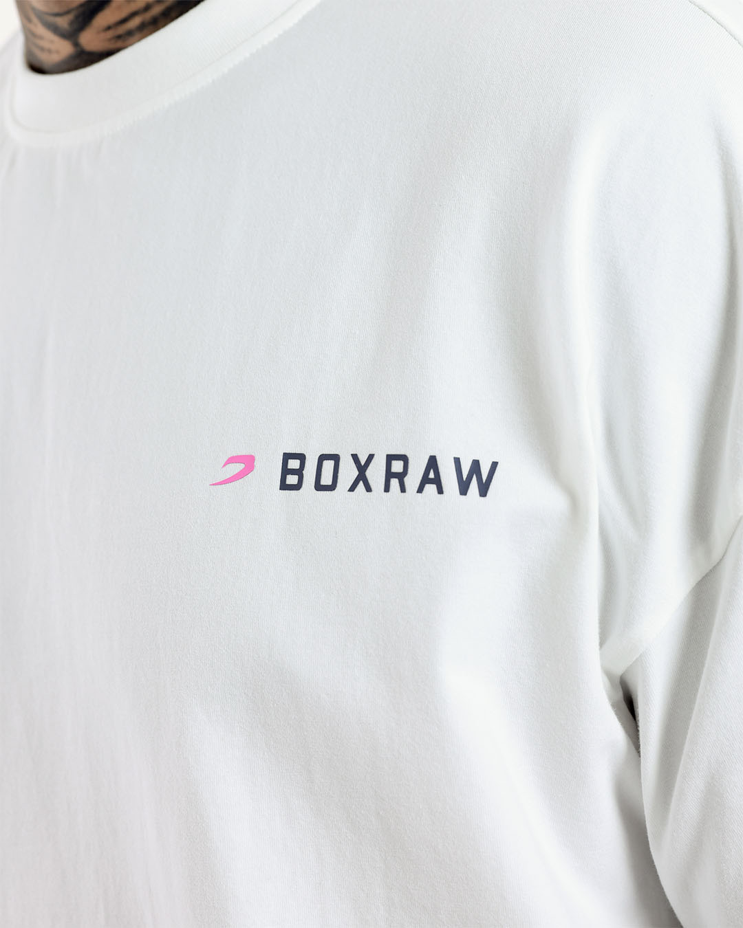 We Don't Play Boxing Oversized T-Shirt - White/Pink