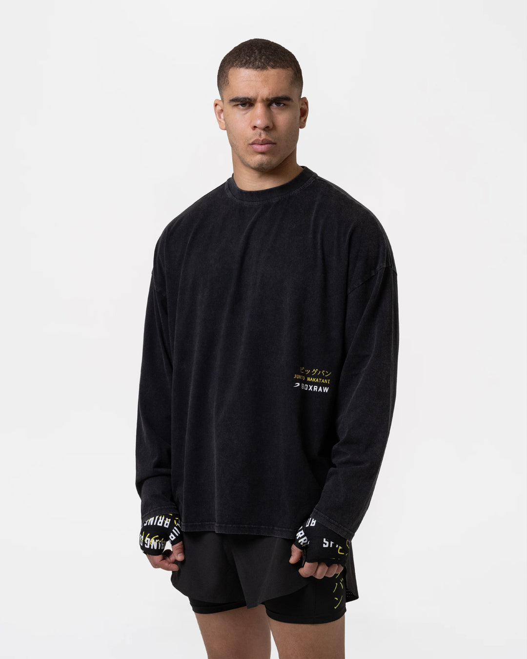 Nakatani x Sparring Club Long Sleeve T-Shirt - Washed Black