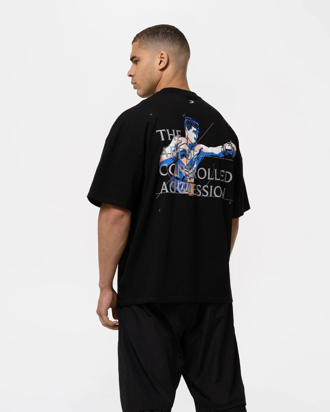 Bivol x BOXRAW Controlled Aggression Oversized T-Shirt - Black
