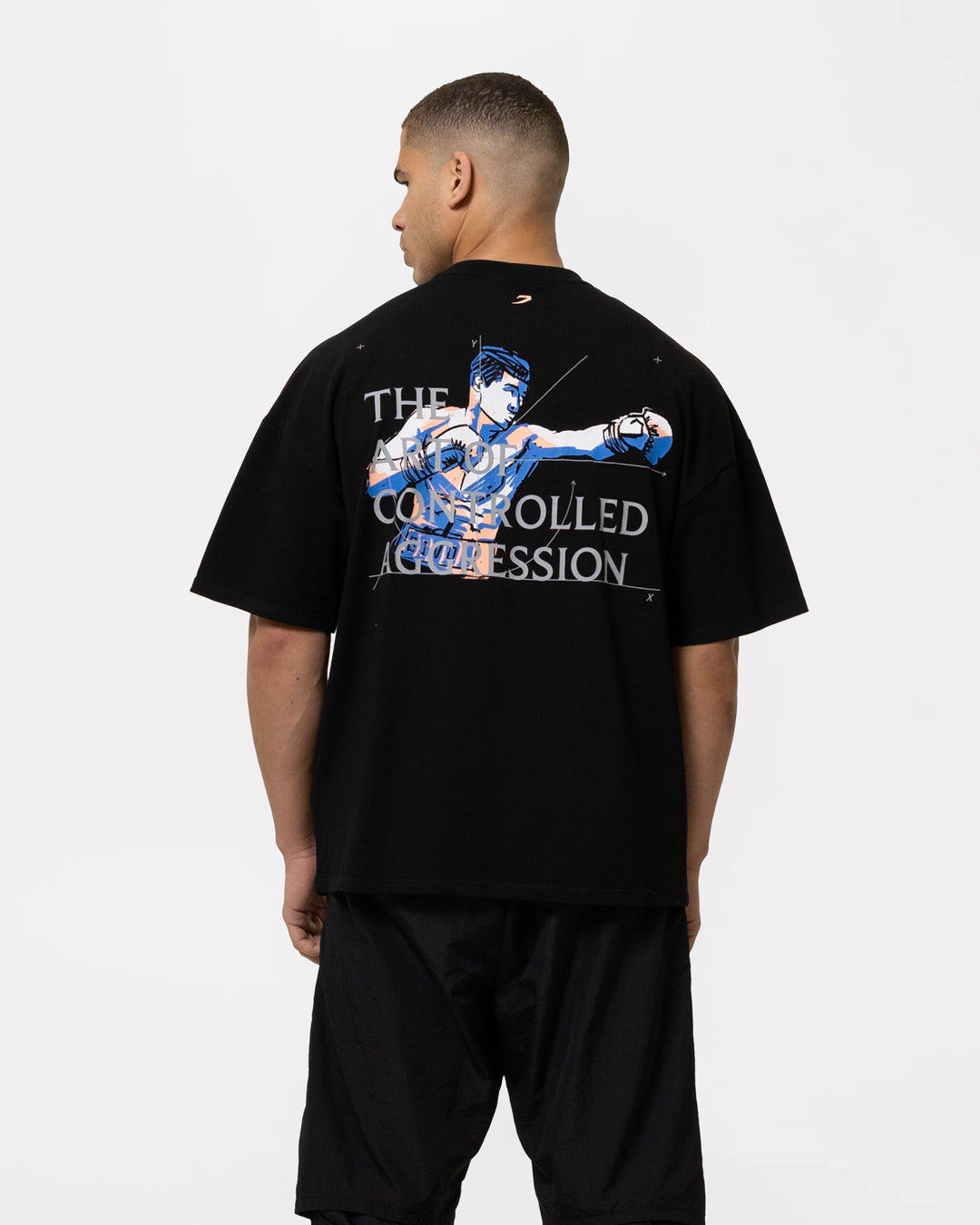 Bivol x BOXRAW Controlled Aggression Oversized T-Shirt - Black
