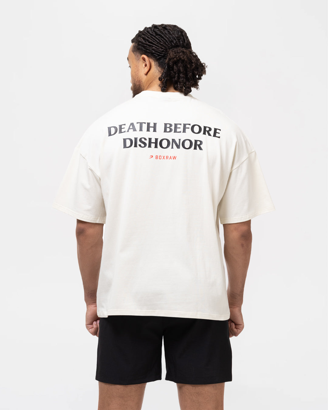 Death Before Dishonor Oversized T-Shirt - Beige