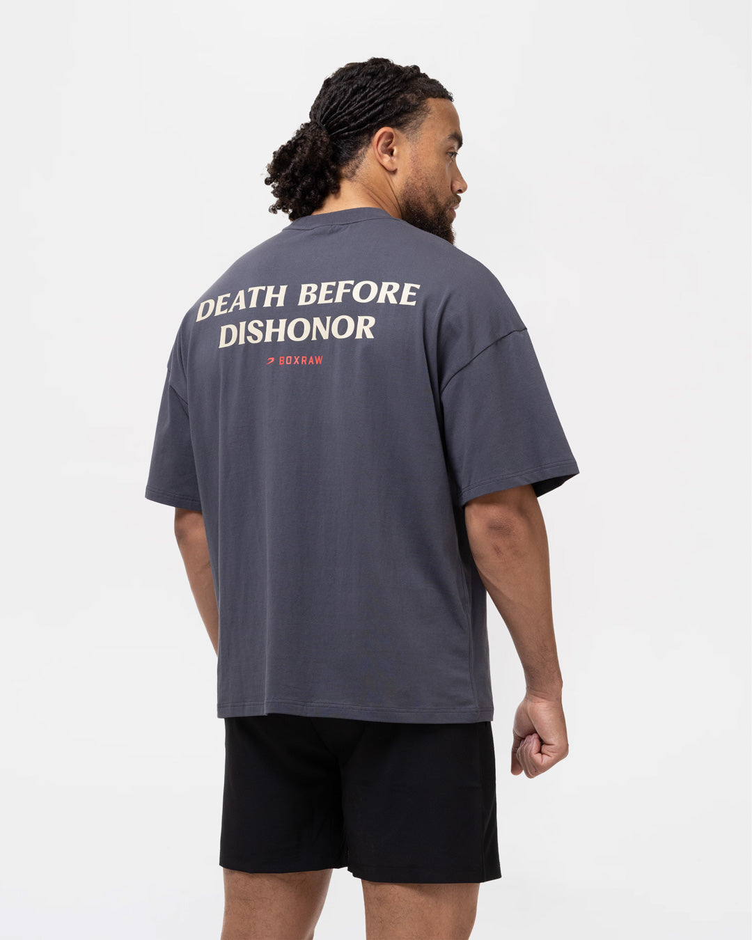 Death Before Dishonor Oversized T-Shirt - Charcoal