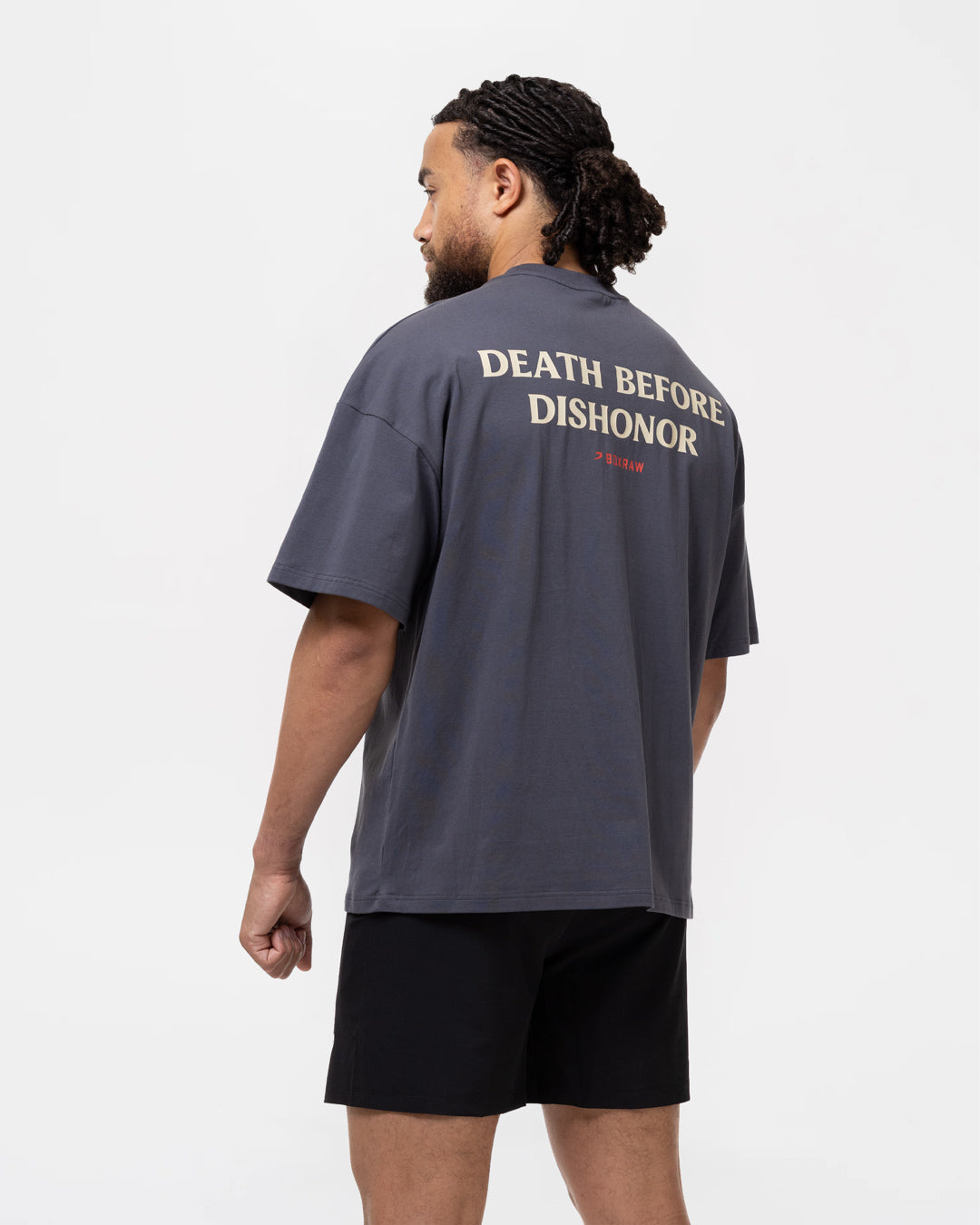 Death Before Dishonor Oversized T-Shirt - Charcoal
