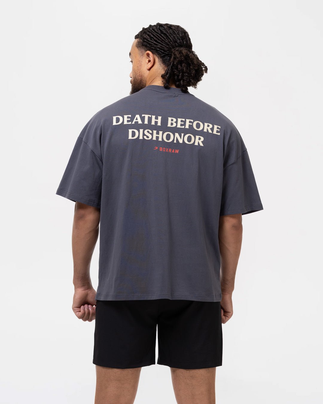 Death Before Dishonor Oversized T-Shirt - Charcoal