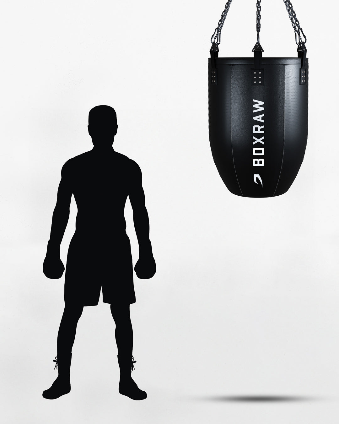 BOXRAW 3.7ft Fat Man Bag - Black/350lb