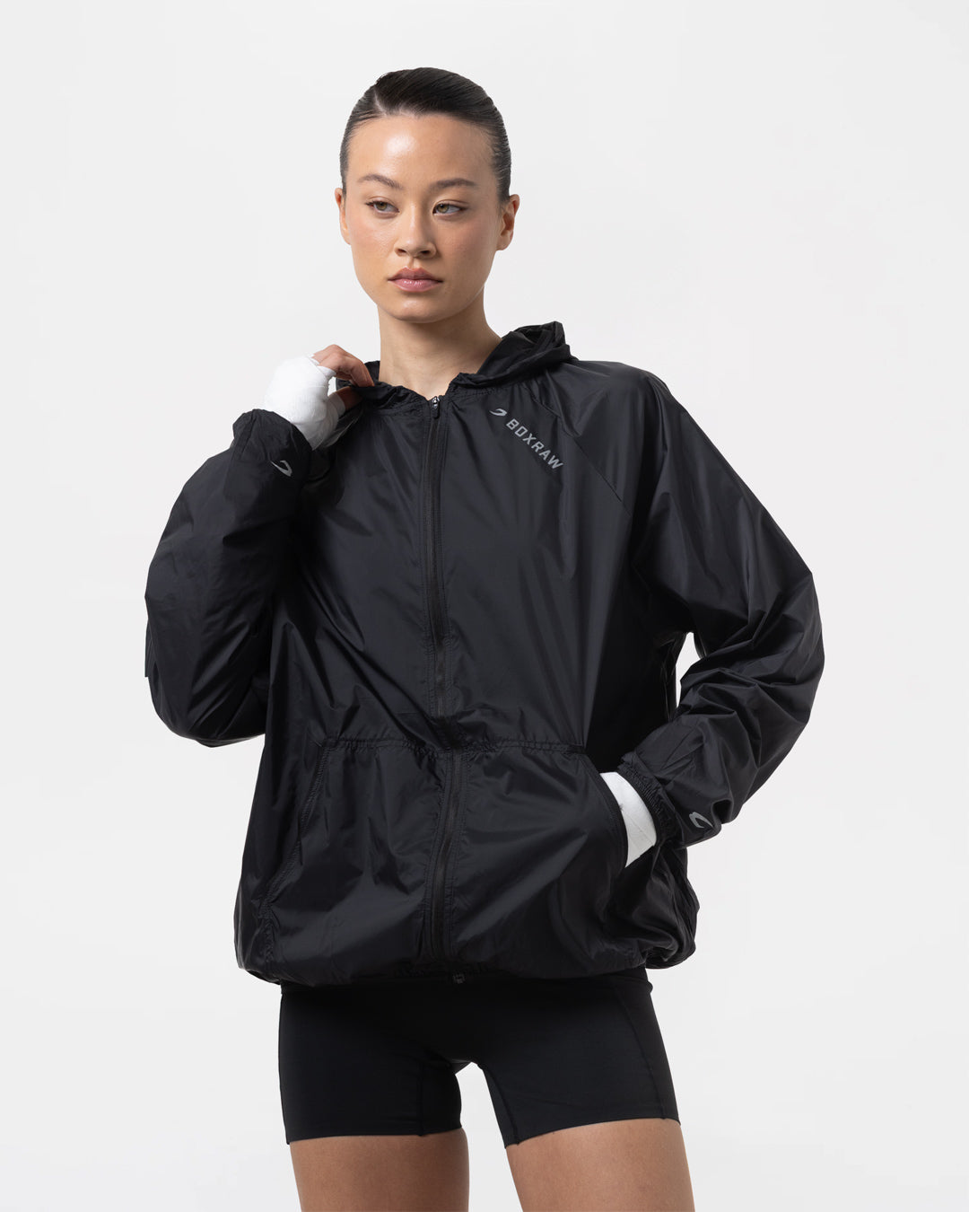 Genaro Zip Up Windbreaker - Black