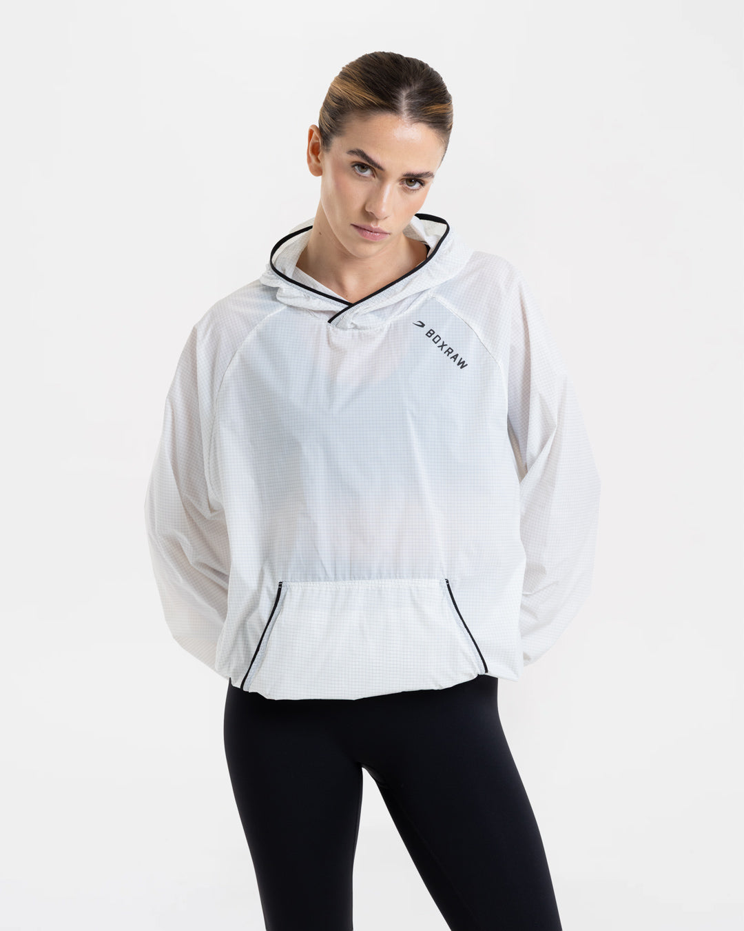 Genaro Oversized Windbreaker Hoodie - White