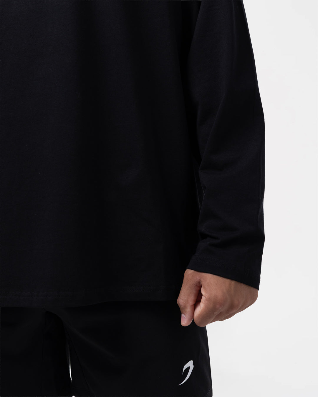 HRDR FSTR SMTR Oversized Long Sleeve T-Shirt - Black