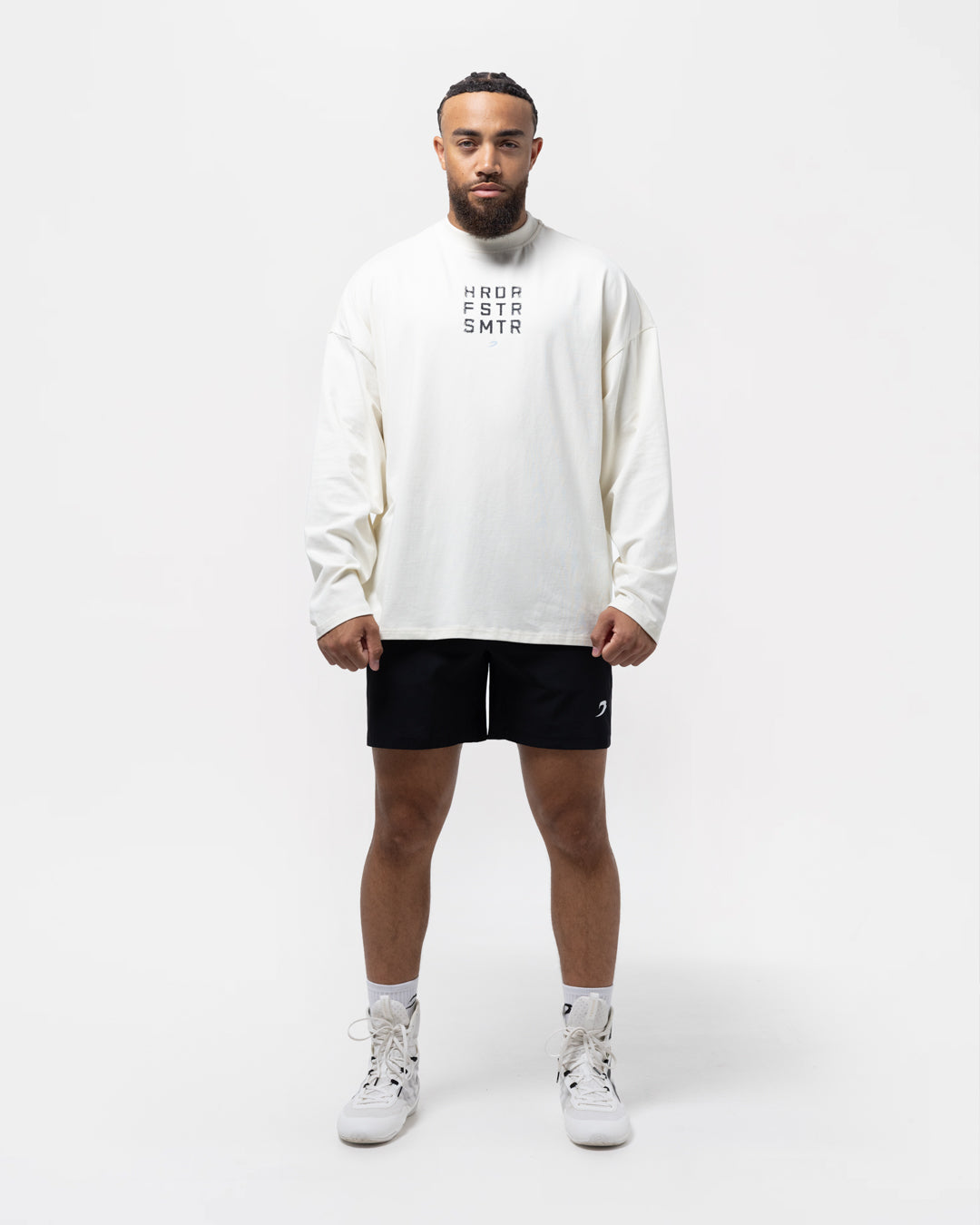 HRDR FSTR SMTR Oversized Long Sleeve T-Shirt - Ivory