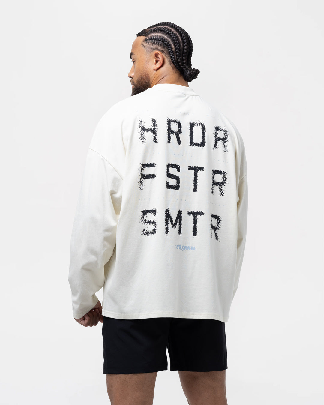 HRDR FSTR SMTR Oversized Long Sleeve T-Shirt - Ivory