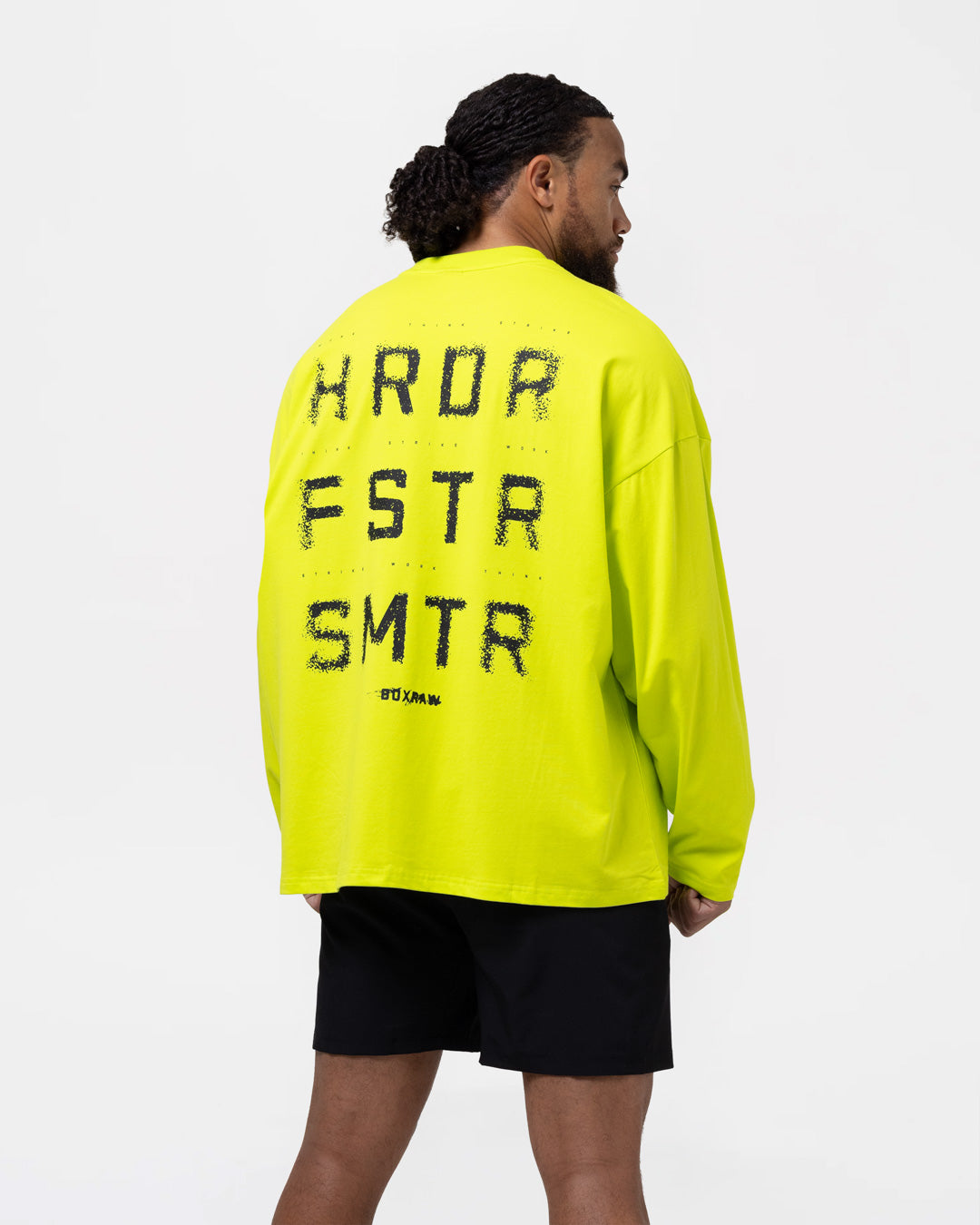HRDR FSTR SMTR Oversized Long Sleeve T-Shirt - Lime