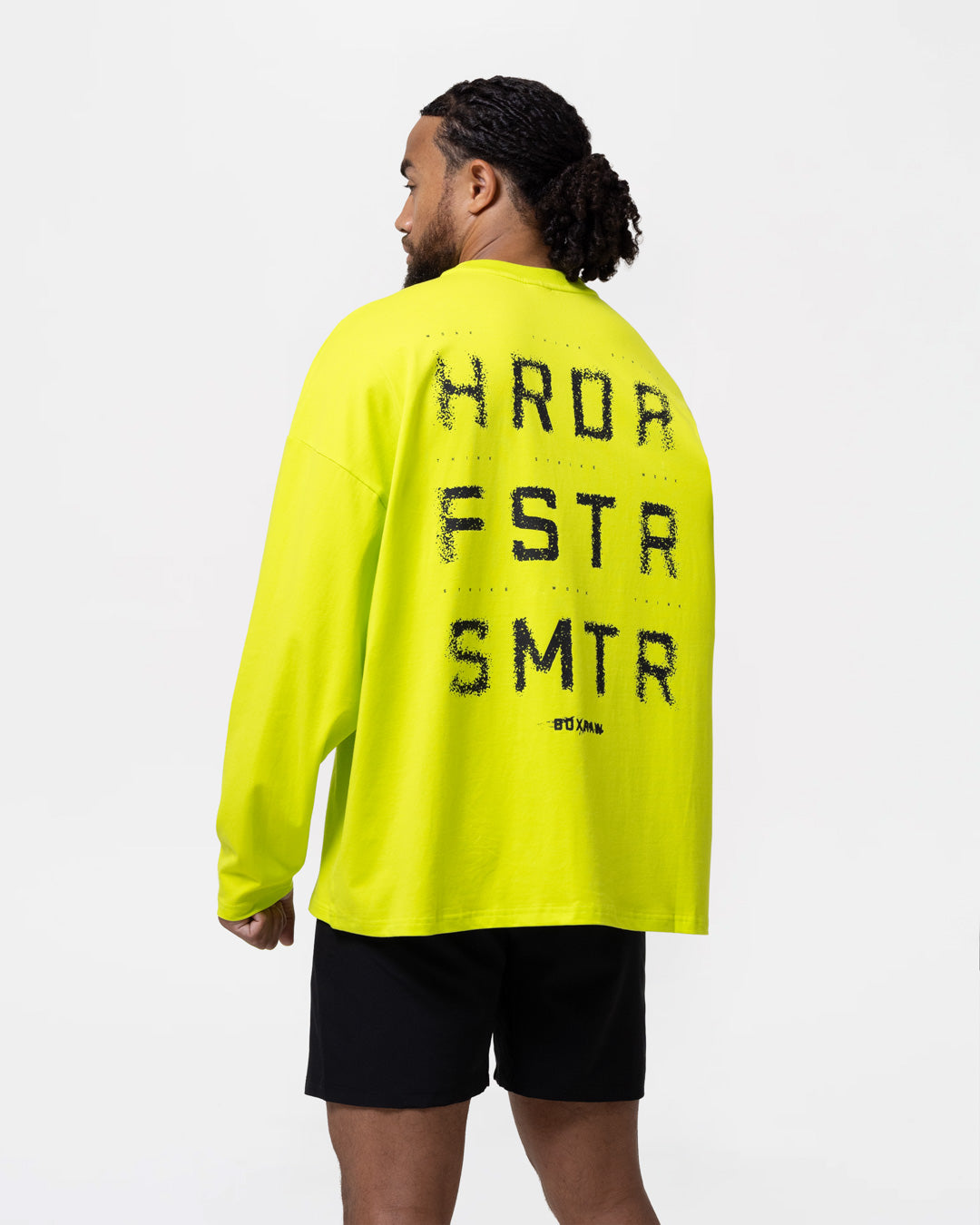 HRDR FSTR SMTR Oversized Long Sleeve T-Shirt - Lime