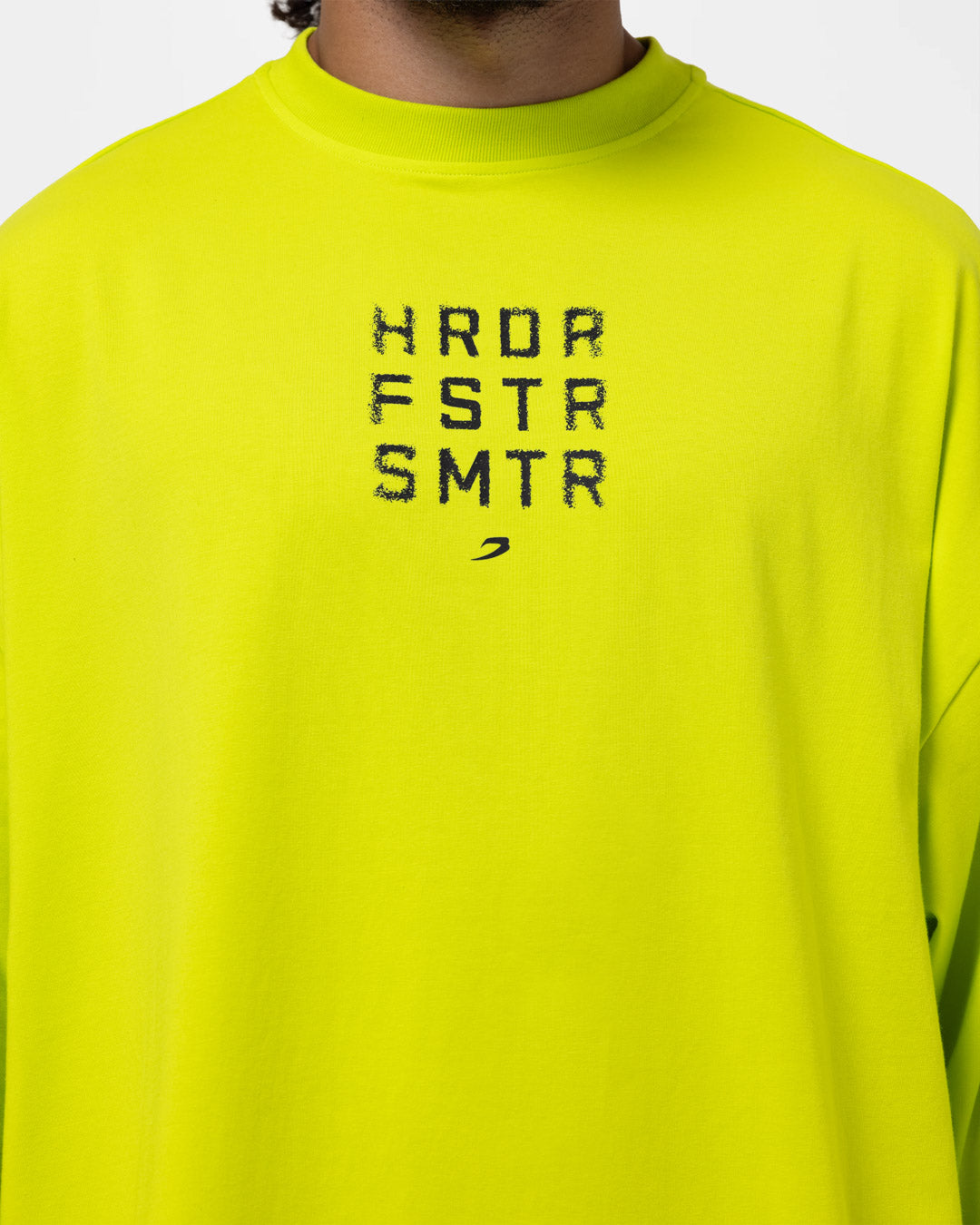 HRDR FSTR SMTR Oversized Long Sleeve T-Shirt - Lime