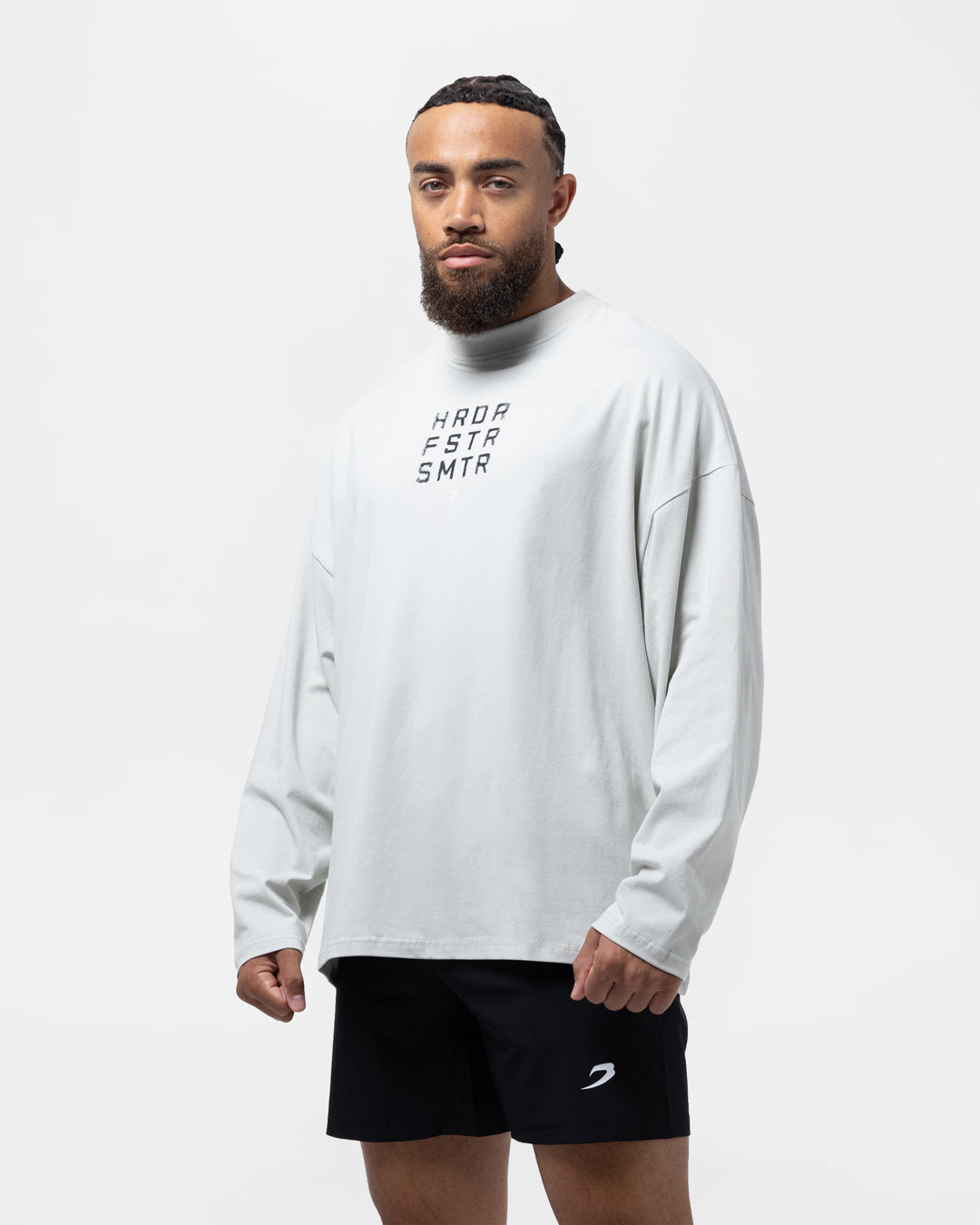 HRDR FSTR SMTR Oversized Long Sleeve T-Shirt - Slate