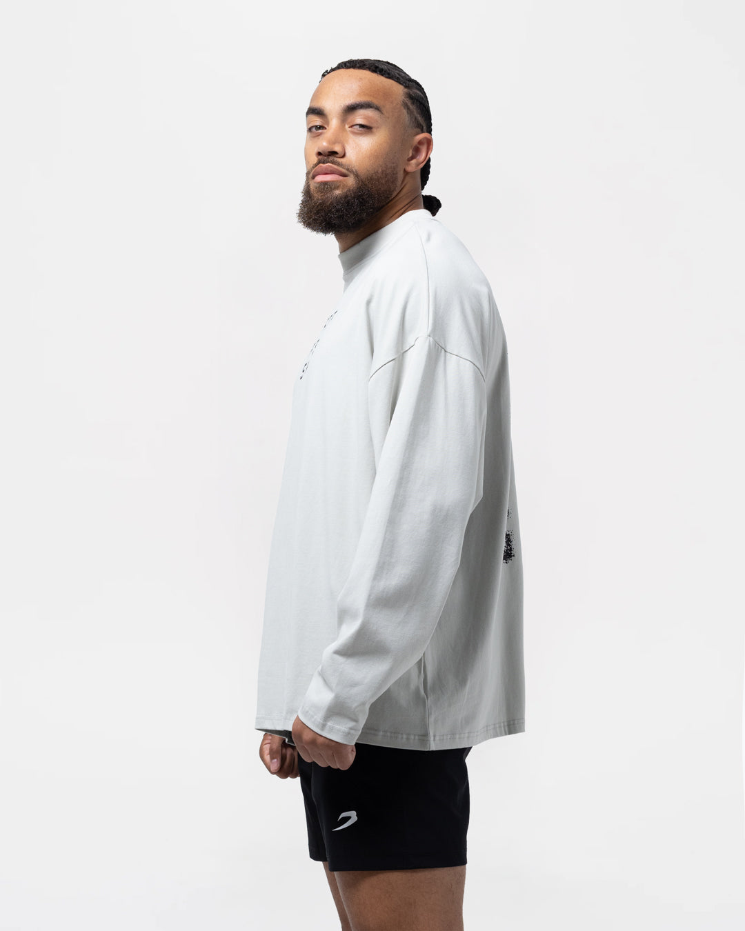 HRDR FSTR SMTR Oversized Long Sleeve T-Shirt - Slate