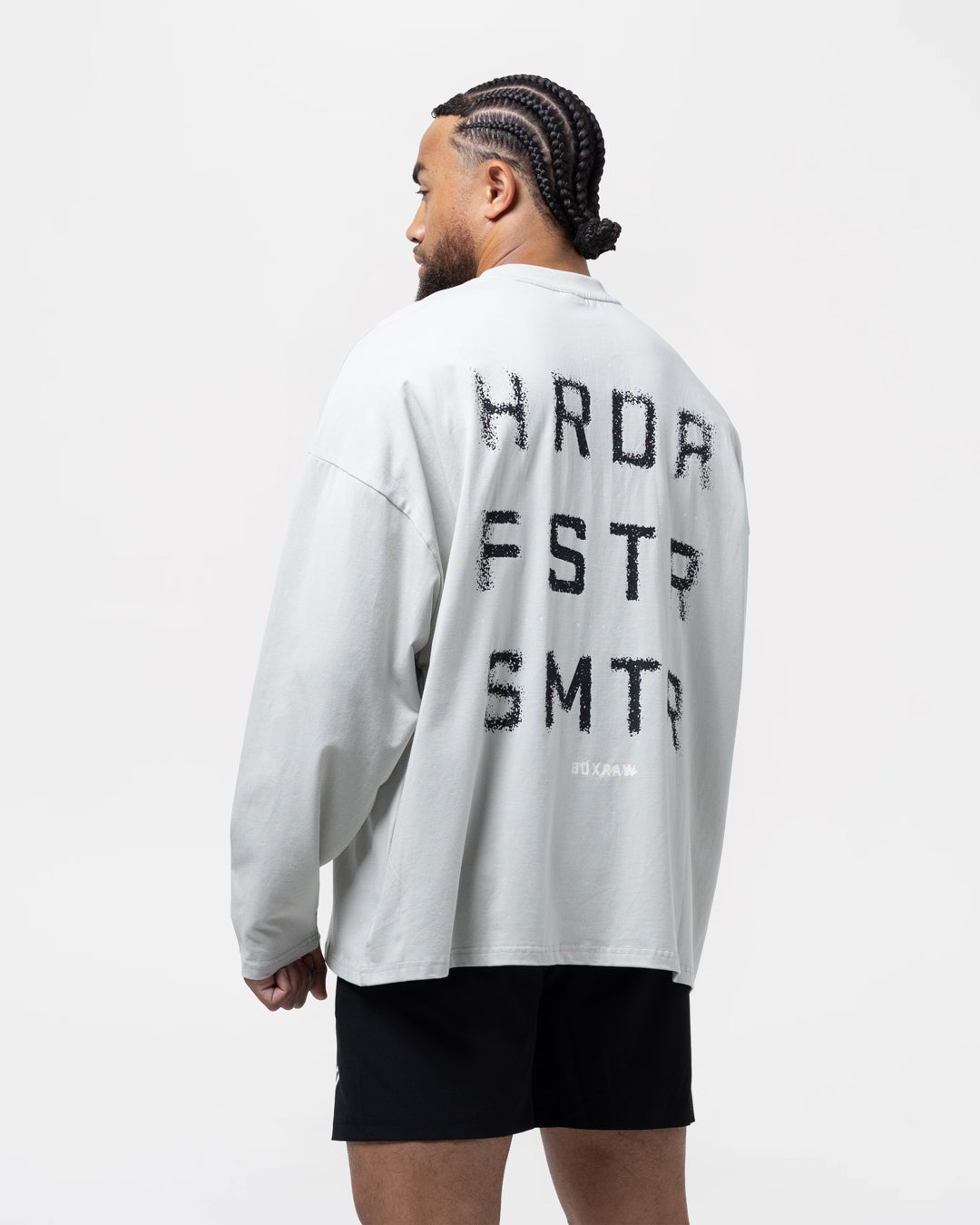 HRDR FSTR SMTR Oversized Long Sleeve T-Shirt - Slate