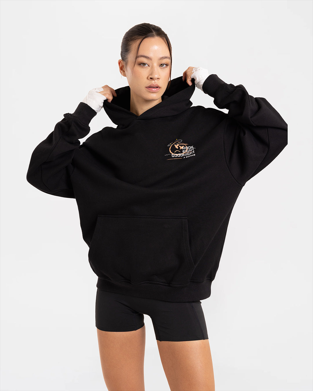 Hook Right Goodnight Oversized Hoodie - Black