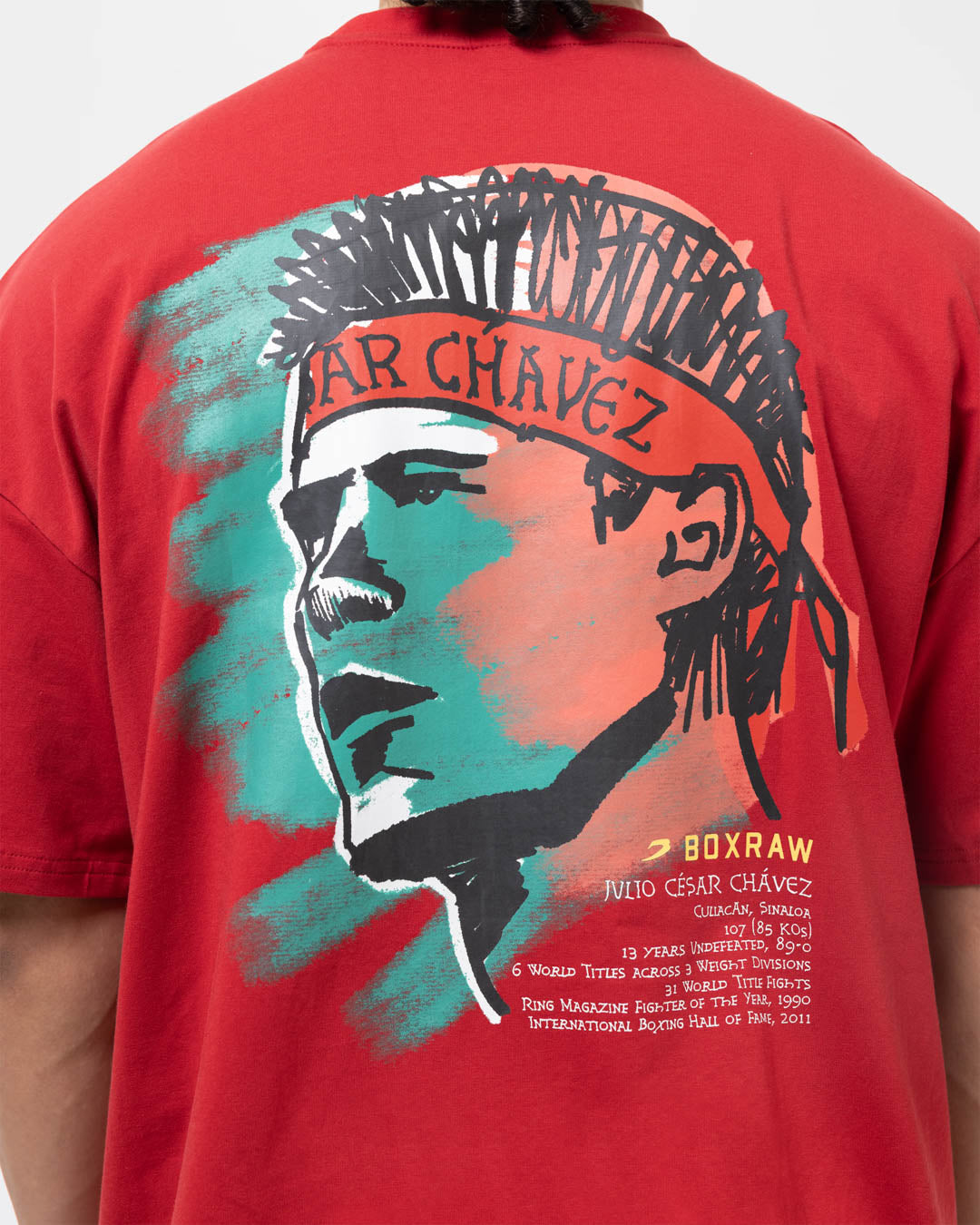 Chávez x BOXRAW Oversized T-Shirt - Red