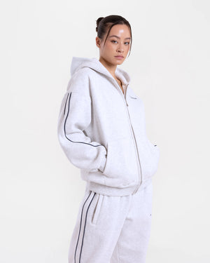 JoAnn Zip Hoodie - Grey Marl