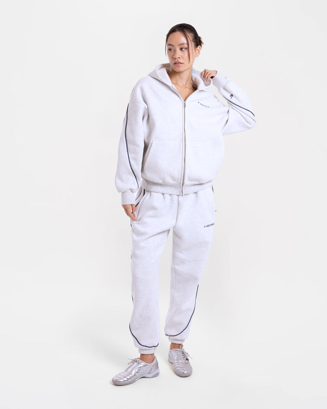 JoAnn Zip Hoodie - Grey Marl