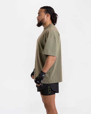 Nakatani x Sparring Club Oversized T-Shirt - Washed Olive