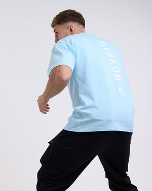 Lineal Oversized T-Shirt - Baby Blue