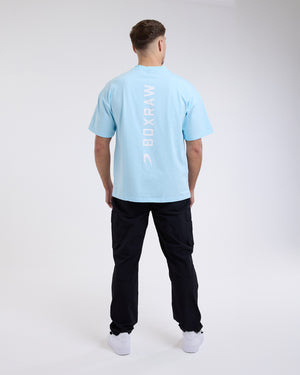 Lineal Oversized T-Shirt - Baby Blue