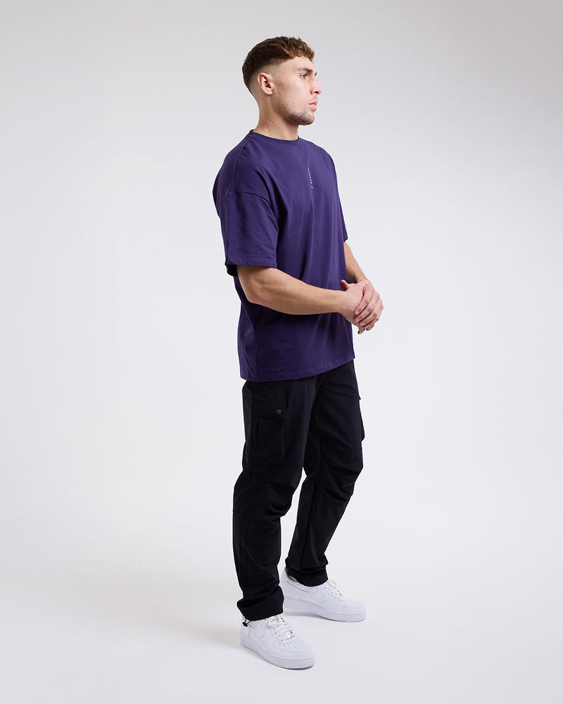 Lineal Oversized T-Shirt - Purple