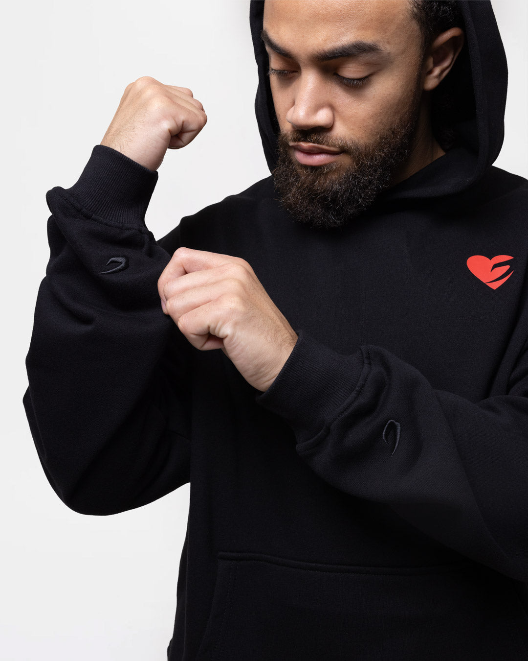 Boxing is Love Oversized Hoodie - Black