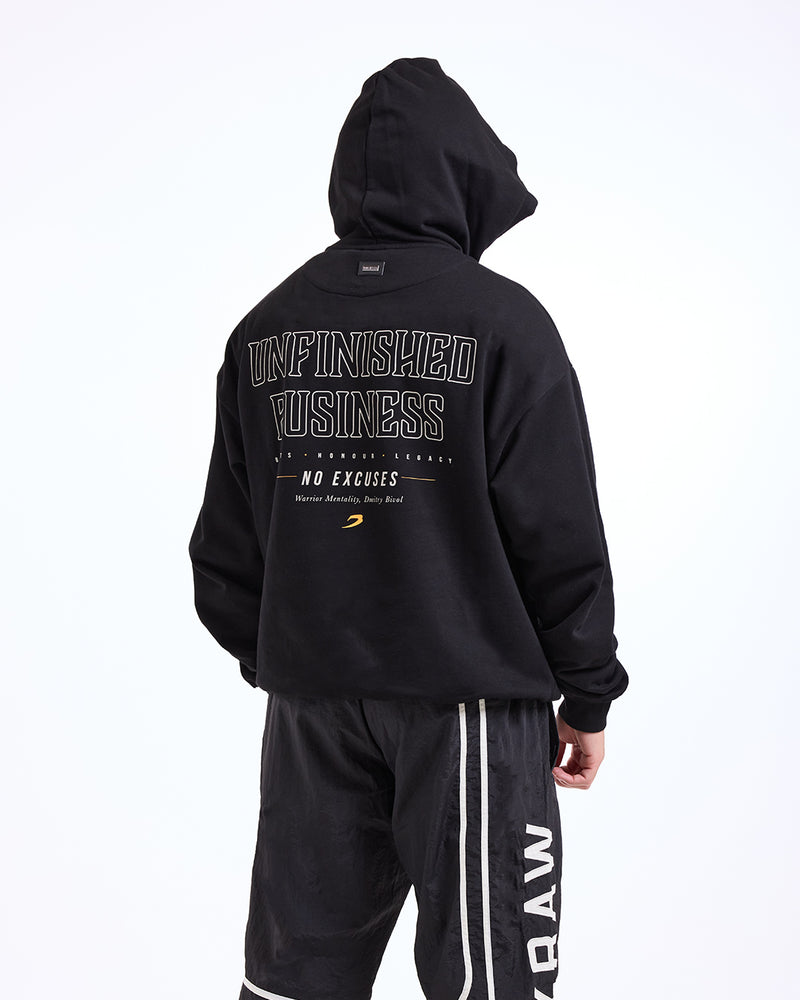 Bivol x BOXRAW Unfinished Business Oversized Hoodie - Black