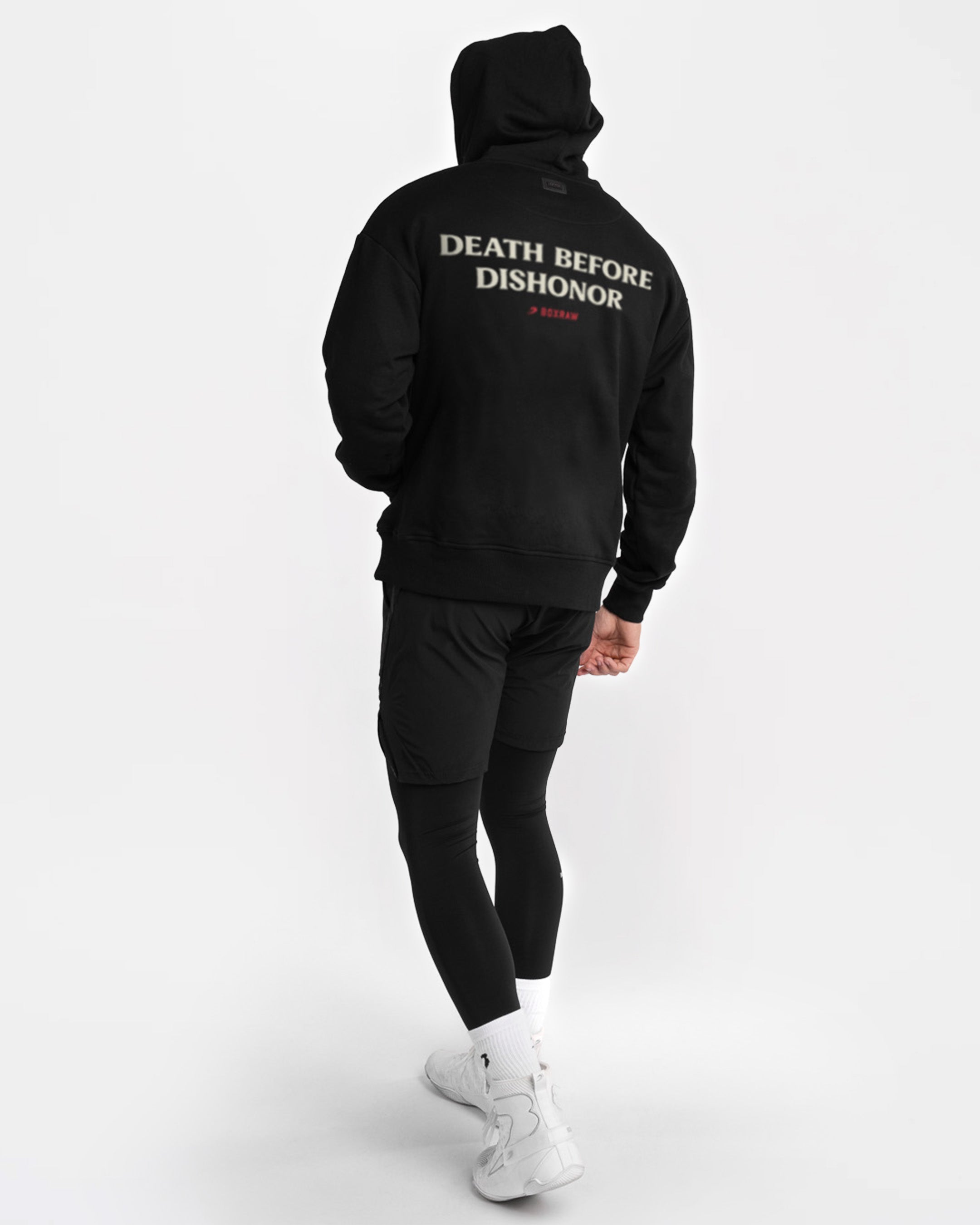 Death Before Dishonor Oversized Hoodie - Black