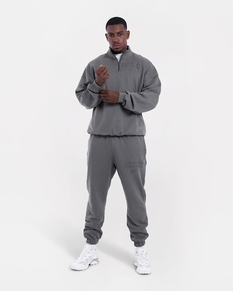East Street 1/4 Zip - Distressed Grey