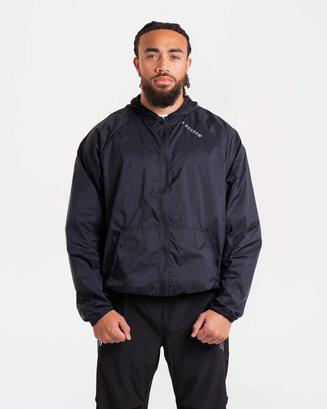 Genaro Zip Up Windbreaker - Black