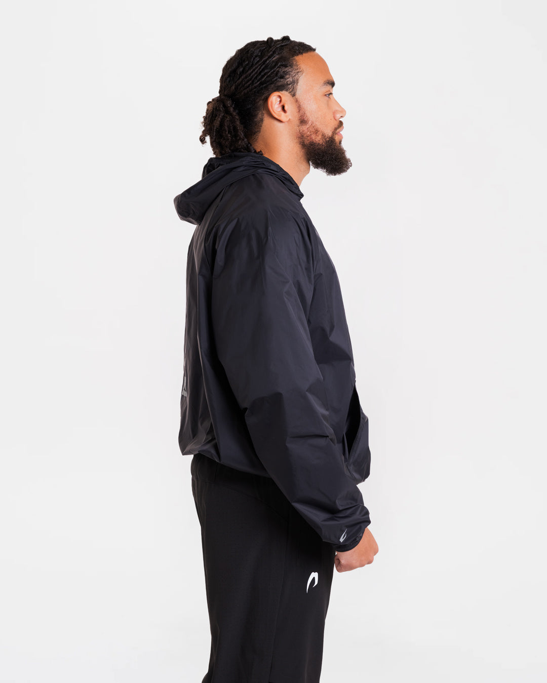 Genaro Zip Up Windbreaker - Black