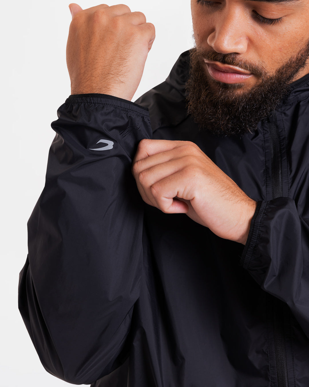 Genaro Zip Up Windbreaker - Black
