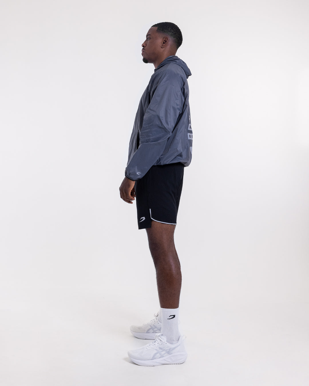 Genaro Zip Up Windbreaker - Charcoal